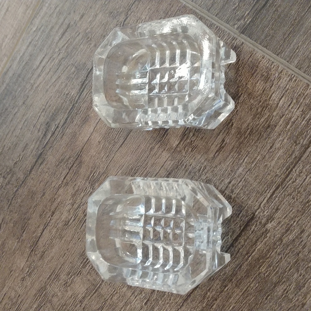 Set of‎ 2 crystal salt cellar / dip cup